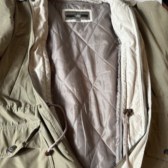 Members Only Olive Green Field Jacket Coat L Quilted Zip Out Liner Pockets - Picture 6 of 9
